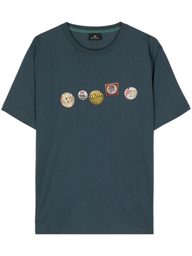 Badges Print Cotton T-shirt - PS Paul Smith - Modalova