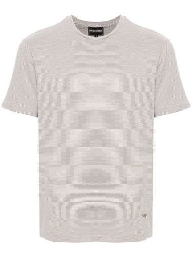 Cotton Blend Striped T-shirt - Emporio Armani - Modalova