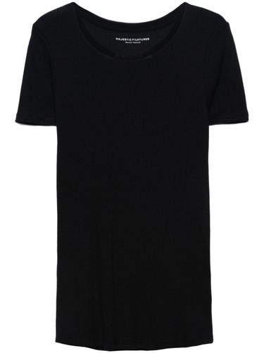 MAJESTIC - Ribbed Viscose T-shirt - Majestic - Modalova