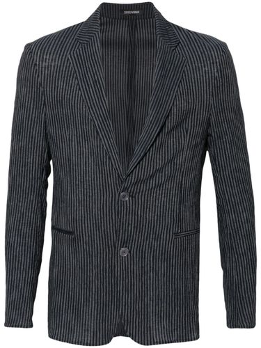 Striped Cotton Blend Shirt - Emporio Armani - Modalova