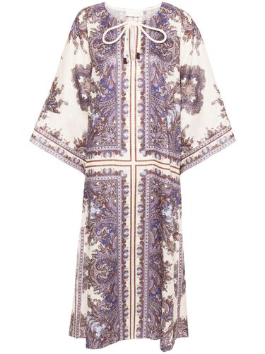 Paisley Print Linen Midi Dress - Zimmermann - Modalova