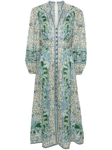 Paisley Print Linen Midi Dress - Zimmermann - Modalova