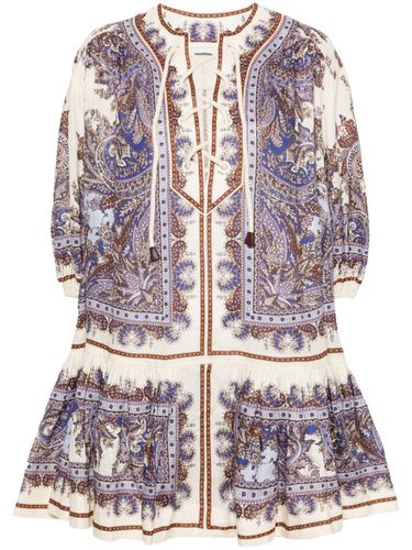 Paisley Print Linen Mini Dress - Zimmermann - Modalova