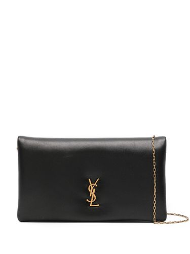 Monogram Leather Wallet On Chain - Saint Laurent - Modalova