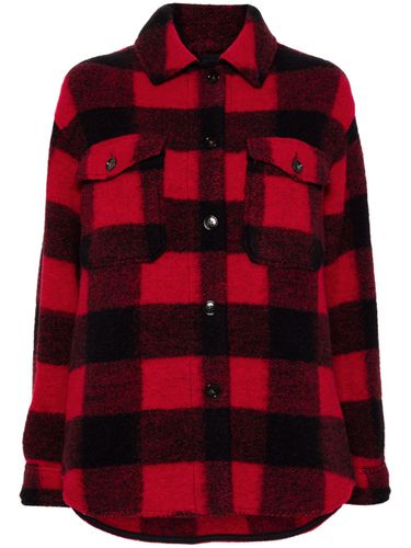 Check Motif Wool Blend Overshirt - Woolrich - Modalova