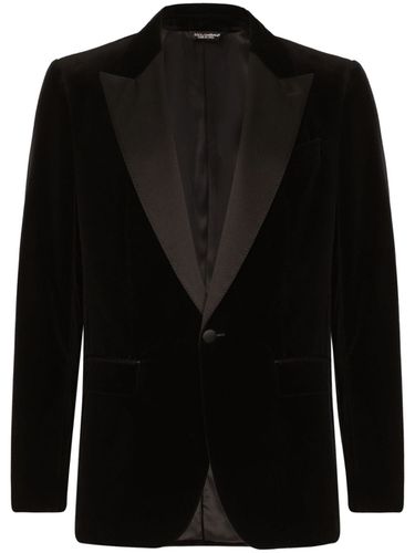 Cotton Single-breasted Jacket - Dolce & Gabbana - Modalova