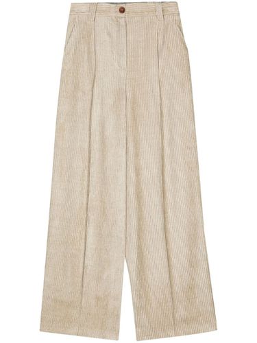 ALYSI - Velvet Wide-leg Trousers - Alysi - Modalova