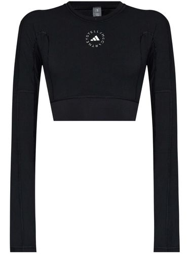 Logo Long-sleeve Cropped T-shirt - Adidas By Stella Mccartney - Modalova