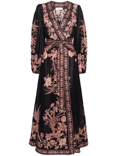 Floral Print Wrap Midi Dress - Zimmermann - Modalova