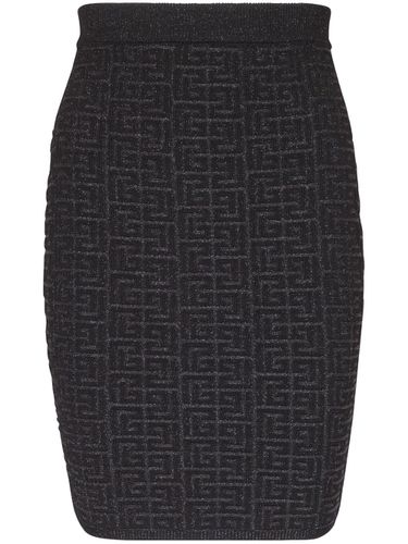 Monogram Glitter Midi Skirt - Balmain - Modalova