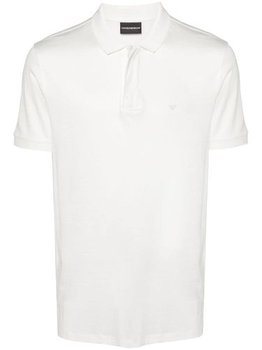 Logo Cotton Polo Shirt - Emporio Armani - Modalova