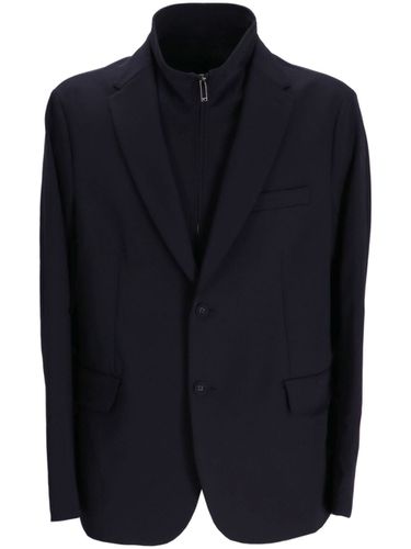 Nylon Single-breasted Jacket - Emporio Armani - Modalova