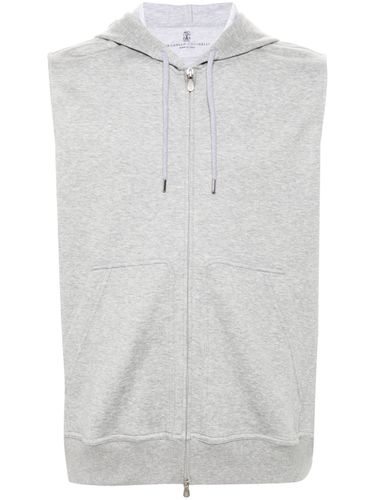 Cotton Sleeveless Hoodie - Brunello Cucinelli - Modalova