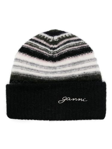 GANNI - Striped Wool Beanie - Ganni - Modalova