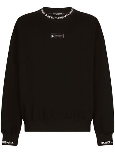 Oversized Sweatshirt With Logo Jacquard - Dolce & Gabbana - Modalova