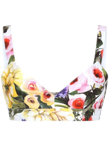 Giardino Printed Cotton Bra - Dolce & Gabbana - Modalova