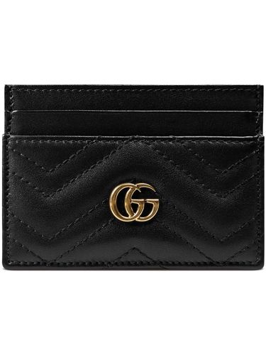Gg Marmont Leather Card Case - Gucci - Modalova