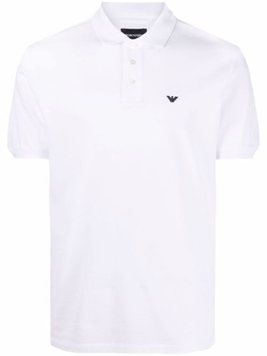 Logo Cotton Polo Shirt - Emporio Armani - Modalova