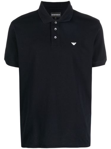 Logo Cotton Polo Shirt - Emporio Armani - Modalova