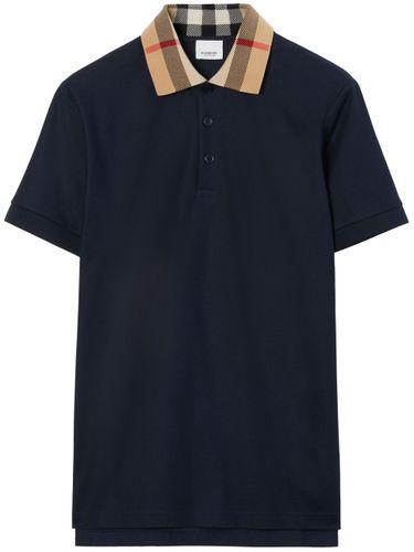 Check Collar Cotton Polo Shirt - Burberry - Modalova