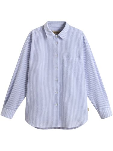 WOOLRICH - Seersucker Cotton Shirt - Woolrich - Modalova