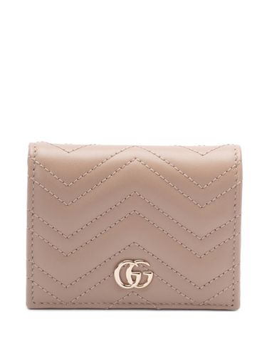 Gg Marmont Leather Card Case - Gucci - Modalova