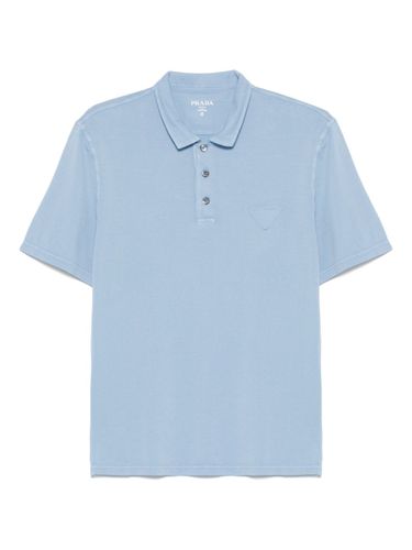 PRADA - Logo Cotton Polo Shirt - Prada - Modalova