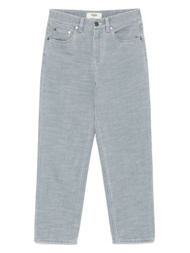 FENDI - Denim Cotton Cropped Jeans - Fendi - Modalova