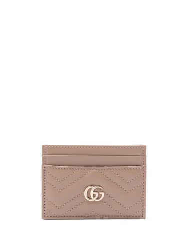 Gg Marmont Leather Card Case - Gucci - Modalova