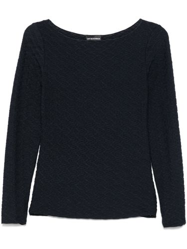 Jacquard Boat-neck Top - Emporio Armani - Modalova