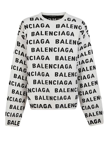 Sweatshirt With All-over Logo - Balenciaga - Modalova