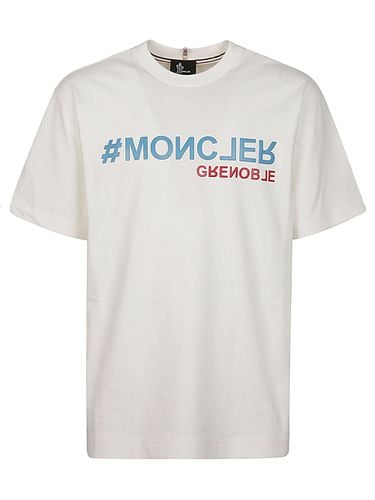 Cotton T-shirt With Logo - Moncler Grenoble - Modalova
