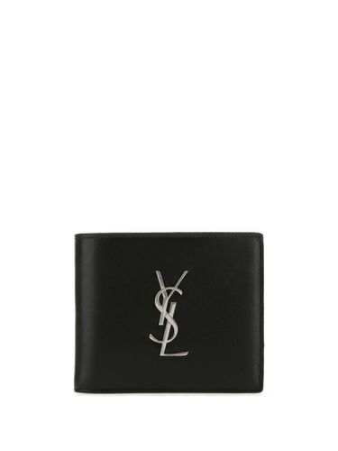 Leather Wallet With Logo - Saint Laurent - Modalova