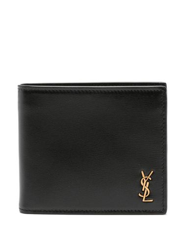 Leather Wallet With Logo - Saint Laurent - Modalova