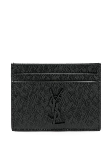 Leather Wallet With Logo - Saint Laurent - Modalova