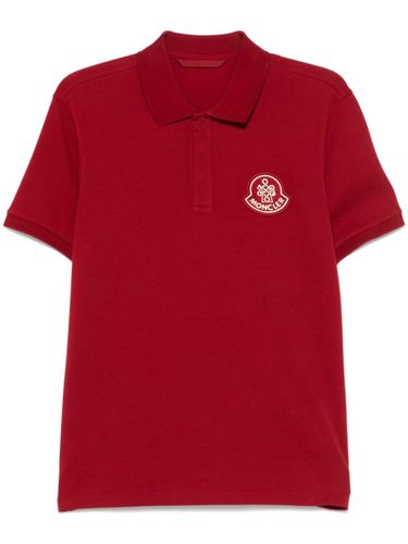 Cotton Polo Shirt With Logo - Moncler - Modalova