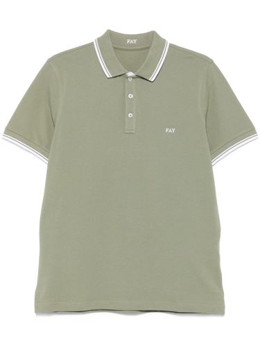 FAY - Contrasting Collar Polo - Fay - Modalova