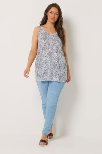 Débardeur Basique Blanc À Imprimé Carreaux Size 62-64 - Yours - Modalova