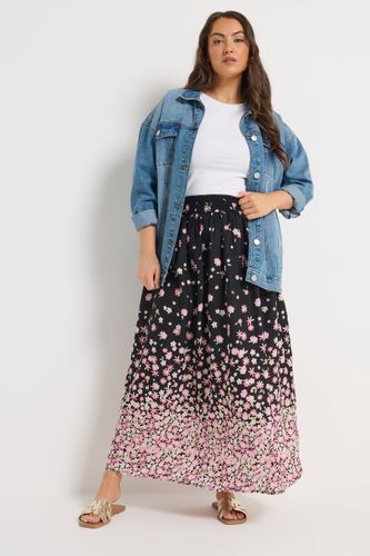 Jupe Longue Rose À Petites Fleurs Size 48 - Yours - Modalova