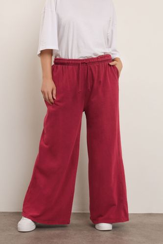 Curve Pantalon De Jogging Rouge À Jambes Larges Size 48 - Yours - Modalova