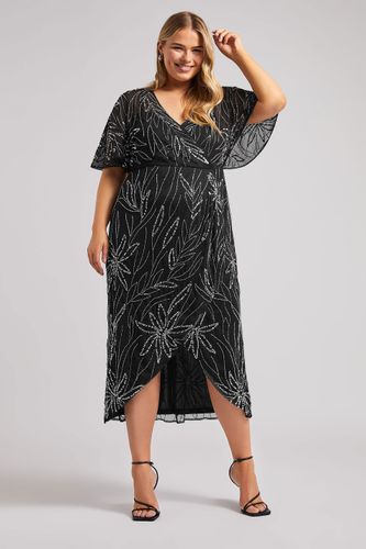 Luxe Robe Noire Cachecoeur Empiècement Sequins Size 54-56 - Luxe: Ultimate Embellishment - Modalova