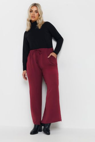 Pantalon Large Rouge Bordeaux Size 46 - Yours - Modalova