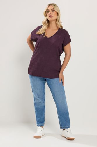 Tshirt Texturé Violet Size 66-68 - Yours - Modalova