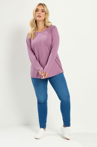 Tshirt Basique À Manches Longues Violet Clair Size 66-68 - Yours - Modalova