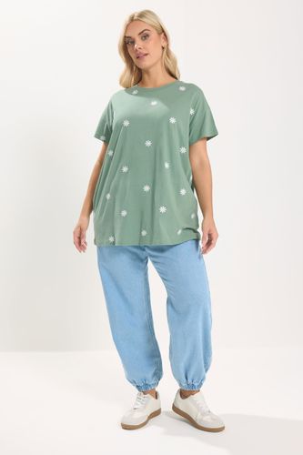 Tshirt Brodé De Marguerites Vert Sauge Size 62-64 - Yours - Modalova