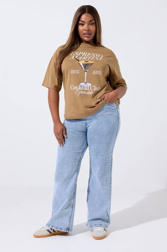 Tshirt Curve Mocha Avec Slogan « Espresso Martini » Size 46 - Limited Collection - Modalova