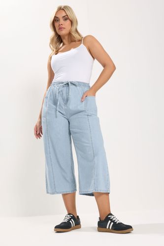 Jean Raccourci Bleu Grande Taille Size 48 - Yours - Modalova