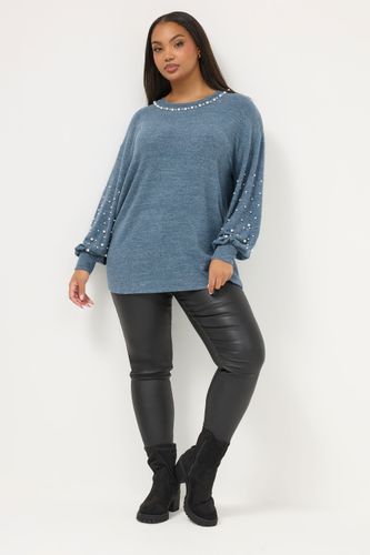 Pull Bleu Orné De Perles Size 48 - Yours - Modalova