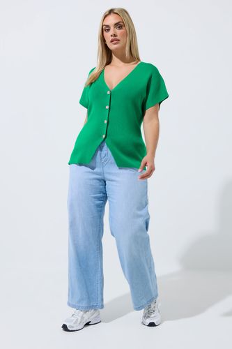 Top Manches Courtes Vert En Maille Compacte Size 50-52 - Limited Collection - Modalova