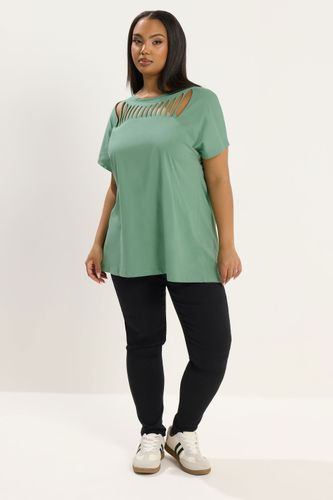 Yours Top À Découpes Vert Size 48 - Yours - Modalova